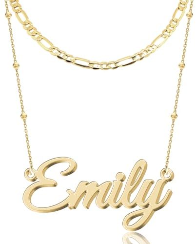 Joelle Jewelry Design Personalisierte Gestufte Namenskette mit Choker - Für Frauen & Mädchen