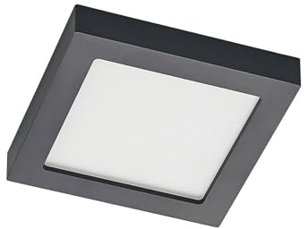 PRIOS LED Deckenleuchte Alette (Modern) in Schwarz aus Aluminium (1 flammig,) - Lampe Deckenlampe Badezimmerleuchte