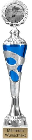 Pokale 6er Serie 54680 Silber/blau mit Deckel 29 cm