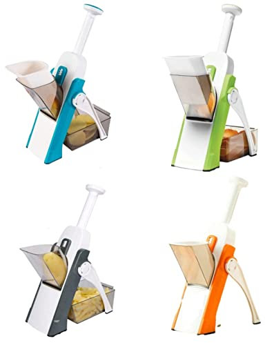 Mandolina - Cortadora manual multifunción para cortador de verduras vertical profesional con grosor ajustable, patatas, cebolla, frutas, cortador de cocina, color