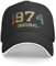 Baseballkappe Snapback Sonnenhut Punk Jahrgang Jahrgang 1974 Baseballkappe Mann Frau Atmungsaktiv Papa Hut Performance Hip Hop Geburtstagsgeschenk