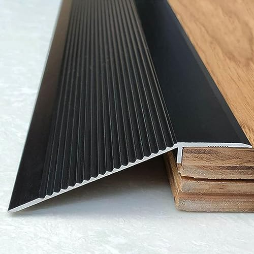 LIYI929GP Rampe De Seuil en Aluminium Convient pour Pente De Seuil De 10-40mm, 10cm De Large Autocollante Seuil De Porte Barre Baguette Recouvrement, Finition pour Moquette Et Sol, Bois sur Carrelage
