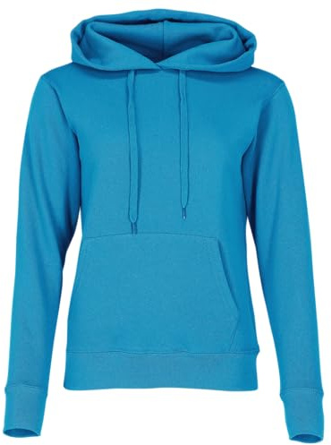 Fruit of the Loom Ladies Classic Kapuzen-Sweat + GRATIS MyShirt Stoffbeutel, Farbe:azurblau + GRATIS MyShirt Stoffbeutel, Größe:M