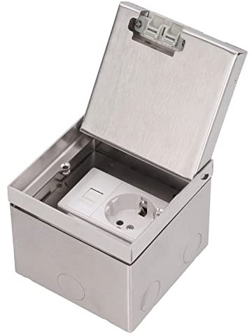 Prise Dissimulée Encastrée au Sol, Sortie Dissimulée en Acier Inoxydable, Boîtier PC Résistant à la Chaleur, Ignifuge, étanche, Prise Dissimulée Encastrée au Sol AC250V pour la