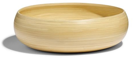 Wegowood® Kitchen Salad Bowl | Serving Kitchen Bowl | Fruit Bowl | Wooden Table Bowl | Natural Bamboo Bawl | Elegant Tableware