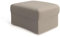 Cavadore Hocker Jawa / Bodennaher Polsterhocker in Nierenform / Ideal als Fußhocker oder Sitzgelegenheit / Passend zur Garnitur Jawa / 84 x 43 x 70 / Flachgewebe, Beige