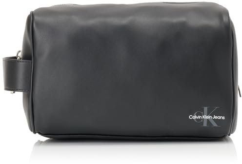 Calvin Klein Herren Kulturbeutel Mono Logo mit Trageschlaufe, Schwarz (Na Black), Einheitsgröße