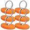 Neodym Magnete Gummiert Ø 43mm Mit 20mm Öse 15 KG Zugkraft Flachgreifer Magnet Scheibe Topfmagnet Gummi Runde Magnete mit Öse Schlüssel Ring Orange (6 Stück)