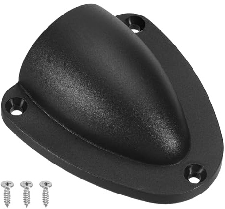 PATIKIL 3 Nylon Marine Wire Cable Vent Cover, 1 Pcs Plastic Clam-shell Vent Cap with Installation Screws for Boat Yacht, Black