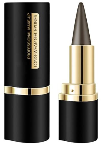 Ayky Long Wear Gel Eyeliner | Natürliche schwarze Eyeliner Creme | Eyeliner wasserfest, wischfest | Wasserfester, langlebiger flüssiger Gel-Liner-Eyeliner-Stift | Smokey Eye Liners Lidschattenstift