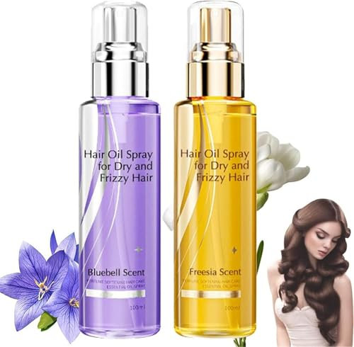 POLGDW Haarölspray für trockenes und krauses Haar Feuchtigkeitsspendendes ätherisches Öl für das Haar Flauschiges Volumen-Haarspray Leave-in-Pflegeölspray für alle Haartypen