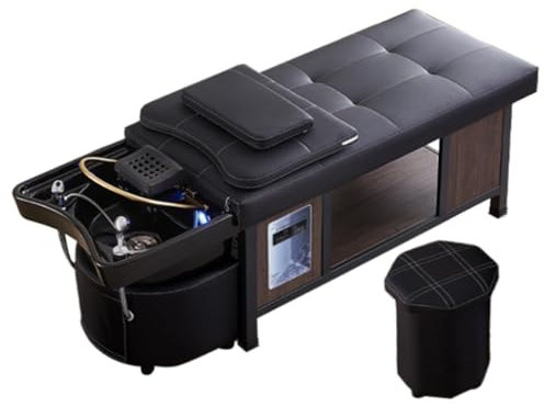 MBCEYLSTUB Équipement De Lit De Beauté Head Spa Lit De Shampoing avec Fumigation Et Lit De Massage À Circulation d'eau pour Salon De Coiffure/Beauté