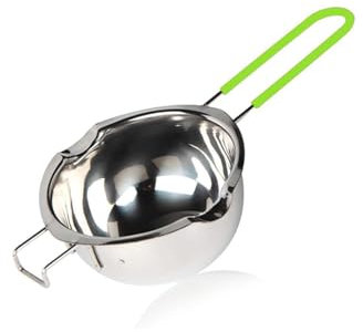 Stainless Steel Double Boiler Pot, 600ML Updated Melting Pot with for Melting Butter,Chocolate, Candy, Cheese and Caramel (green)