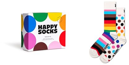Happy Socks Pride Geschenkset – Weiß, 2 Stück