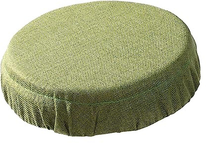 Pegciuho Klappbares Hockerkissen, Sitzkissen für Stuhl, Büro, Outdoor Aktivitäten, Angeln, Klapphockerkissen, Hockerbezüge, Rund, für Wandern, Reisen, Grünes Leinenimitat