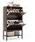 COSTWAY Meuble a Chaussure 18 Paires, Armoire a Chaussures 2 Portes, Étagère Amovible et Réglable, Tablette Inférieure, Meuble Chaussure Entree, Kit Anti-basculement, 60 × 24 × 106 cm (Industriel)