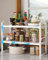UMDONX 2 Piezas Estanteria Cocina Metalica,Extensible de 32,5-52 cm,Especieros Apilable de Pie,Estante de Almacenamiento para Armario de Cocina (Blanco)