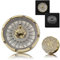 D20 Roulette Würfel Spinner für DND Würfel Set, 7-in-1 Drache Metallic D&D Würfel mit Geschenketui für Dungeons and Dragon Spiel, RPG Rollenspiel Tischspiel Geschenke (Antikes Gold)