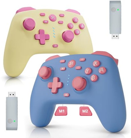 CHENGDAO 2er-Pack Controller für Switch/Switch 2/Lite/OLED, Hall Joystick | Doppel vibration/Turbo/2 Programmierbare Tastes/6-Achsen-Gyroskop/Screenshot