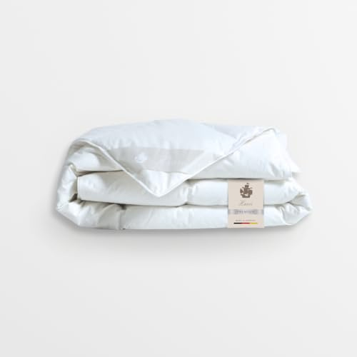 Hanse Premium natürliche Daunendecke 135x200 cm, Wärmeklasse: Ganzjahr | luxuriöse Bettdecke, kuschelige Daunen, luftig leicht für perfektes Schlafklima hausstauballergikergeeignet, Made in Germany