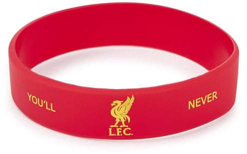 Offizielles Liverpool FC Silikon-Armband mit Vereinswappen und YNWA-Text, Rot