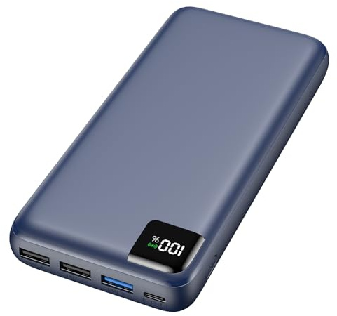 A ADDTOP Power Bank 20000mAh, 22.5W USB C Schnellladen Powerbank 4 Outputs | Klein, PD QC 3.0 Externe Handyakkus, LED-Anzeige, USB-C Eingang & Ausgang Tragbares Ladegerät Kompatibel mit Phone