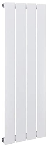 Panel Radiator White 311 × 900 mm, 350 Watt Power, Powder Coated Steel, 4 Columns, Suitable for Living Room, Bedroom, Office, Energy Saving and Quiet with Thermostat Option