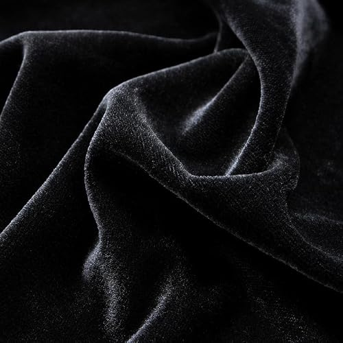 LANZLC Pannesamt Stoff Meterware, 2 x 1.6m Samtstoff Velvet Dekostoff Meterware, Veloursstoff Stretchmaterial, Pannesamt Meterware für Vorhänge Gardinen Bühne Kostüm Kleid Bekleidung Tischdecke