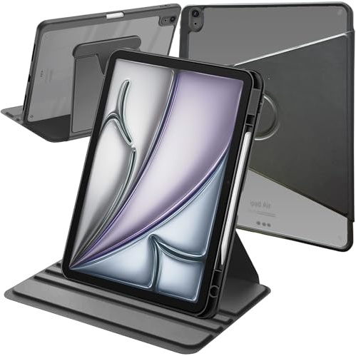 Custodia girevole per iPad Air 13 pollici M4/M3/M2 (2026/2025/2024), colore nero
