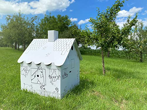 tanner DER KLEINE KAUFMANN TANNER Deco - Großes Spielhaus zum Bemalen und Bespielen, aus Karton, für jüngere Kinder, 0345.1