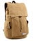 Retro-Segeltuch Rucksack Vintage Schultasche für Reise, Laptop und Camping - Unisex Daypack Mit Gepolsterter Tasche (Khaki)