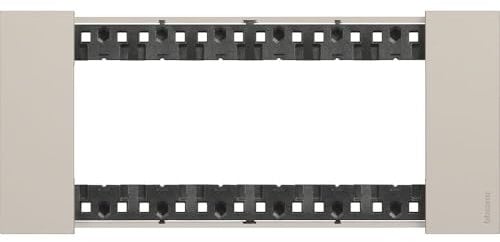 Bticino KA4806KM Placca per Punto Luce, Serie Living Now, Design Innovativo con Spazio Aumentato per le Funzioni, 6 Moduli, Finitura Color Sabbia