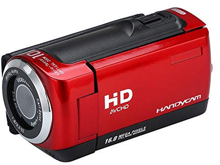 EUCoo Videocamera Video HD 1080P,Zoom 16x,Uscita Video NTSC/Pal,12 Milioni di Pixel Telecamera Portatile