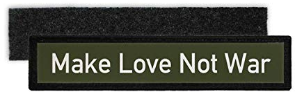 Copytec Patch Namensschild Make Love Not War Hippie Bewegung 68er Demo Abzeichen #30905