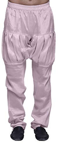 Atasi Ethno Wear Readymade Pigiama elastico per i pantaloni solidi da uomo Luce viola. Medium-Large