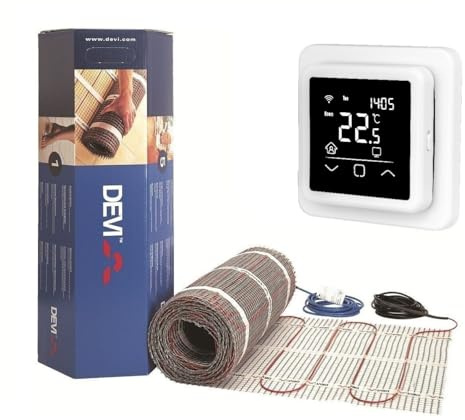 DEVI Devimat Dünnbettset Dünnbett Set mit Devireg 530 Fußbodenheizung DSVF150 (2,5m2)