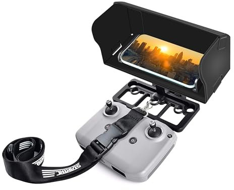 Tomat Mini 4K Tablet Halterung Mit Sonnenschutz Für DJI Mini 4K /Air 3S/Mini 4 Pro/Mavic 3 Pro/Mini 2 SE Zubehör, 4-12 Zoll, Faltbar IPad-Halterungsständer Kompatibel Mit DJI RC-N1/N2