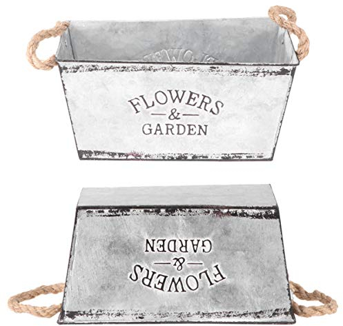 BESPORTBLE Blech Shabby Chic Kanne Wassereimer Pflanzkübel XXL Vintage Tischvase Vintage Blumeneimer Handmade: Außendekoration Pflanzschale Zinkeimer Chic Blumenvase Wanne Altes Fass Verzinkt