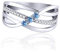 JO WISDOM Damen ring breit silber 925 mit 3A Zirkonia März Geburtsstein Aquamarin Farbe swarovski Verlobungsring,Schmuck für Frauen
