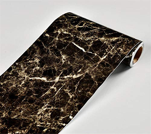 Tapetenbordüre selbstklebend zum Aufkleben für Wohnzimmer Küche Badezimmer Abnehmbare Wasserdicht Bodenleiste PVC Dekorative Bordüre Tiefes Café 40cm X 1000cm