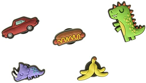 Crocs Unisex Charms Throwback 5-Packs | Jibbitz for Schuhanhnger, Junge Cartoons, Einheitsgröße