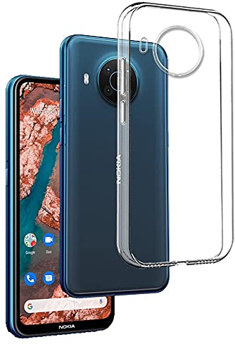 REY Cover in Gel TPU Trasparente per Nokia X10 - Nokia X20, Ultra Sottile 0,33 mm, Morbido Flessibile, Custodia Silicone