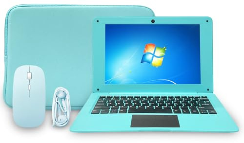 iSTYLE Ordinateur Portable, 10.1'' PC Portable, Mini Laptop Windows 10, Intel Processeur, 2Go RAM 64Go eMMC, avec Portable Sacoche, Souris, Tapis de Souris, Casque - Clavier Français AZERTY