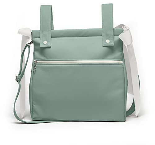 Nenel Bolsa panera de polipiel - Bolso carro - Talega carrito de bebé (Verde menta)