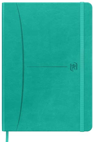 Oxford Notizbuch A5 liniert, Signature, 160 Seiten, Hardcover mit Kunstleder, türkis, 1 Stück