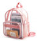 FIYUK Sac à dos transparent imperméable, rose bonbon, Sac à dos