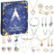 Schmuck Adventskalender Damen Mädchen Weihnachtskalender, 24 Überraschungen Armband Halskette Ring Ohrringe - Countdown Kalender, Damen Schmuck Set, Weihnachten Geschenk für Damen Mädchen.