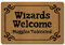 Funny Welcome Doormat(23.6 x 15.7 inch) Non-Slip mat Gift mat Personalized Home Decor mats for in Door Kitchen Entrance Rugs and Mats （Wizards Welcome Muggles Tolerated）