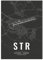 Vacentures Flughafen Poster - STR - Stuttgart Wanddekoration Airport Poster Stuttgart (30x40 CM)