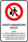 Social Crazy - Segnale in Alluminio 20x31 cm - Montaggio a Parete - Segno Informativo Resistente - Divieto Abbandono Rifiuti